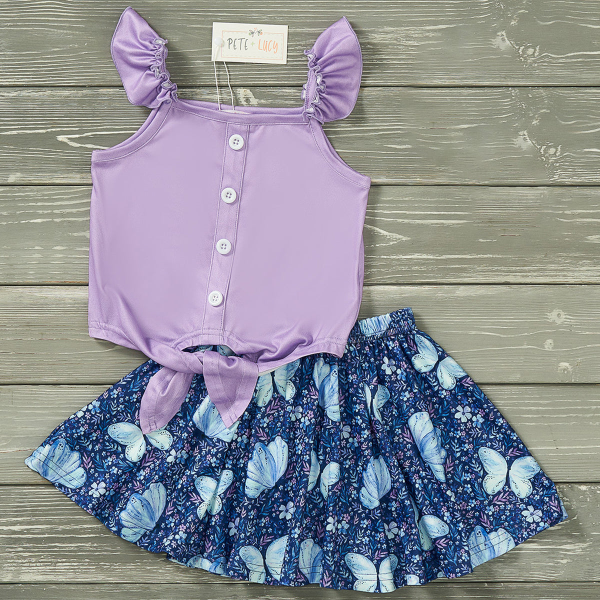 Butterfly skirt set