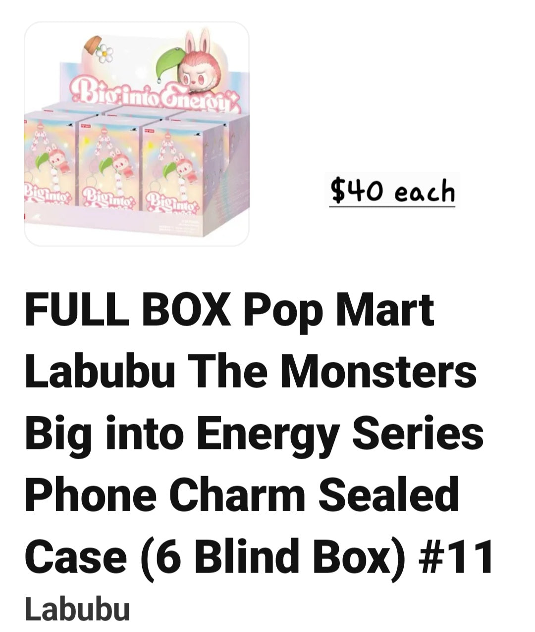Big into energy phone charm