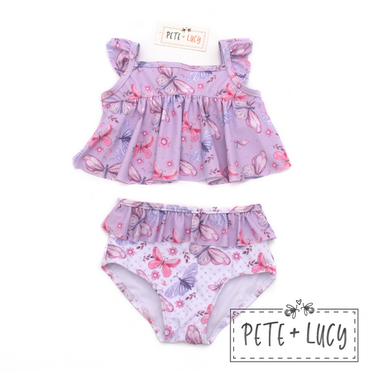 2 piece lilac butterfly