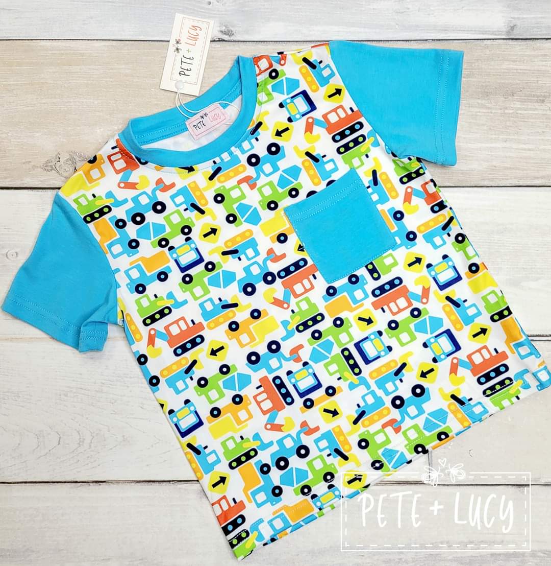 Boys shirt with trucks
