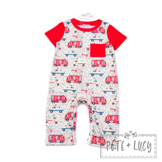 Fire truck romper