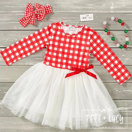 Red tulle