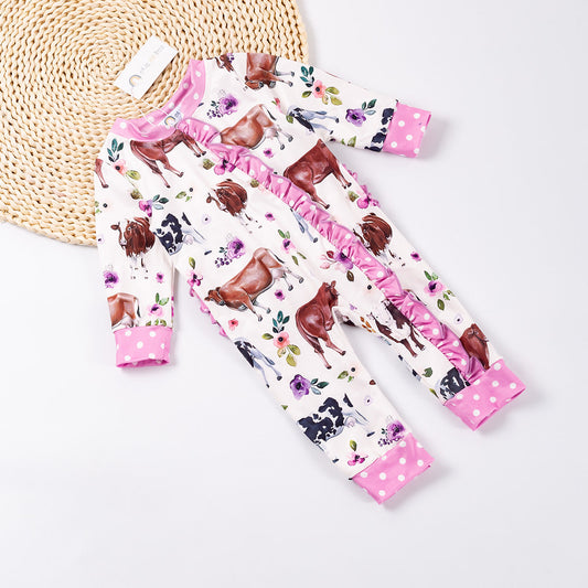 Playful cows romper